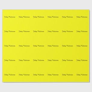 Papel De Regalo Amarillo Brillante Sencillo Elegante Profesional M