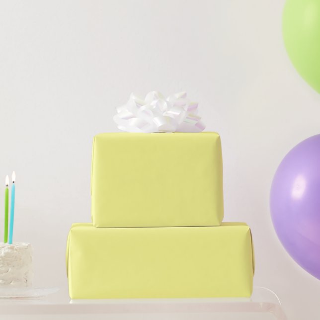 Papel de Regalo Amarillo Canario (Regalos de fiesta)