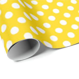 Papel De Regalo Amarillo del autobús escolar Polka Dot School