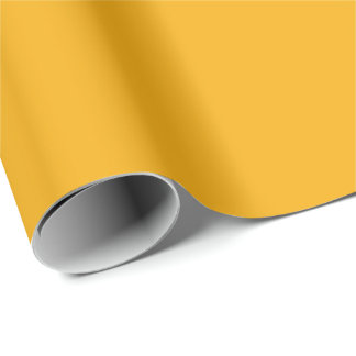 Papel De Regalo Amarillo Dorado Ámbar Color Sólido