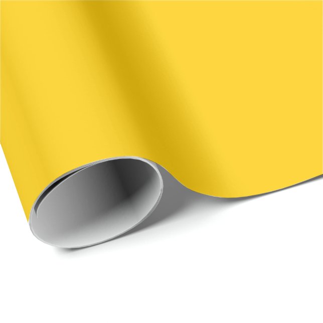 Papel De Regalo Amarillo Intenso (Esquina del rollo)
