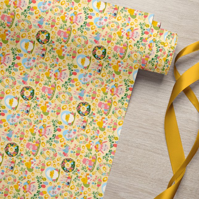 Papel de Regalo Amarillo Jardín de Pascua (Subido por el creador)