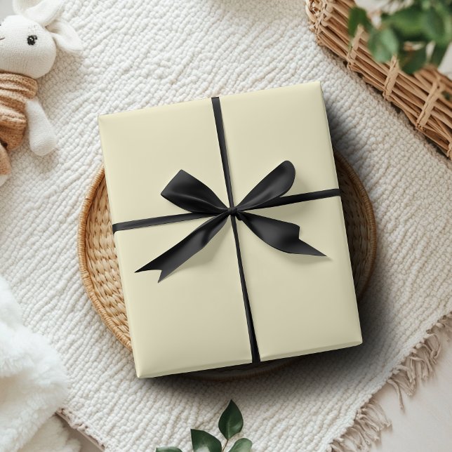 Papel De Regalo Amarillo Limonada Color Sólido | Clásico | Elegant (Subido por el creador)