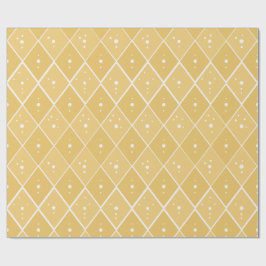 Papel De Regalo Amarillo Mostaza Diamante Moderno Escandinavo