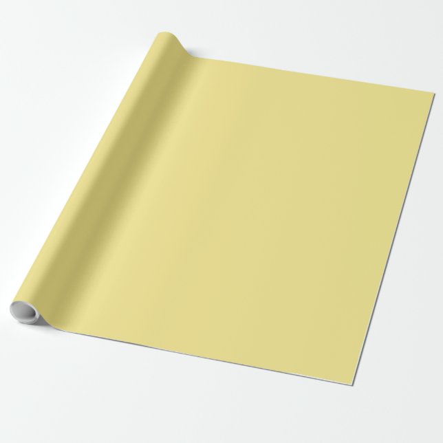 Papel de Regalo Amarillo Mostaza Pastel (Desenrollado)