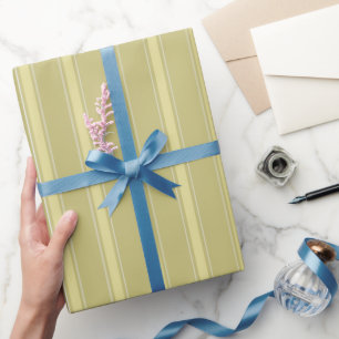 Papel De Regalo Amarillo oscuro y rayas amarillas