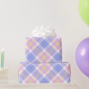 Papel De Regalo Amarillo rosa rosa azul trenzado