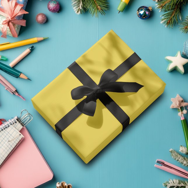 Papel De Regalo Amarillo Solido Color Sólido | Clásico | Elegante (Subido por el creador)