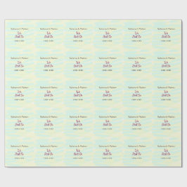 Papel De Regalo Amarillo verde Votos aniversario de renovación de 