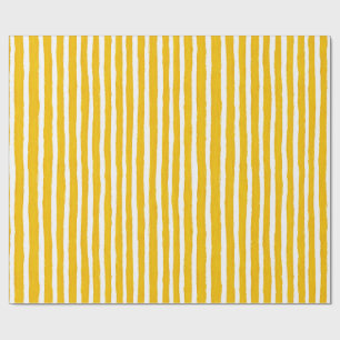 Papel de regalo amarillo y blanco de verano elegan