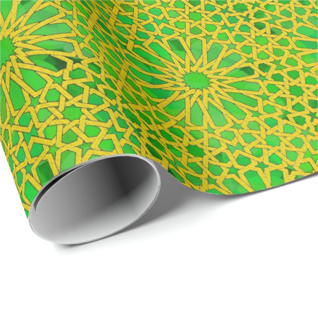 Papel De Regalo Amarillo y verde de Tirazut (Esquina del rollo)