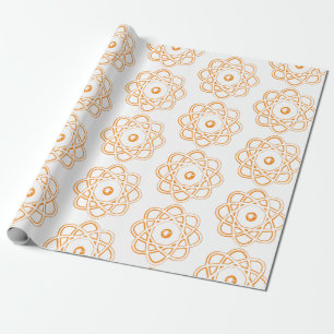 Papel De Regalo Amber en símbolos de Átomo blanco