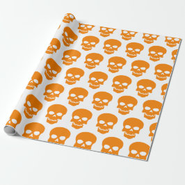 Papel De Regalo Amber on White Skulls