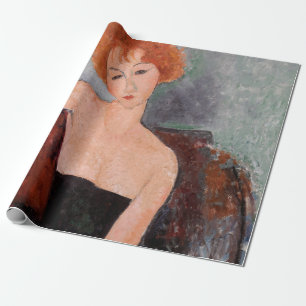 Papel De Regalo Amedeo Modigliani - Vestido nocturno Chica pelirro