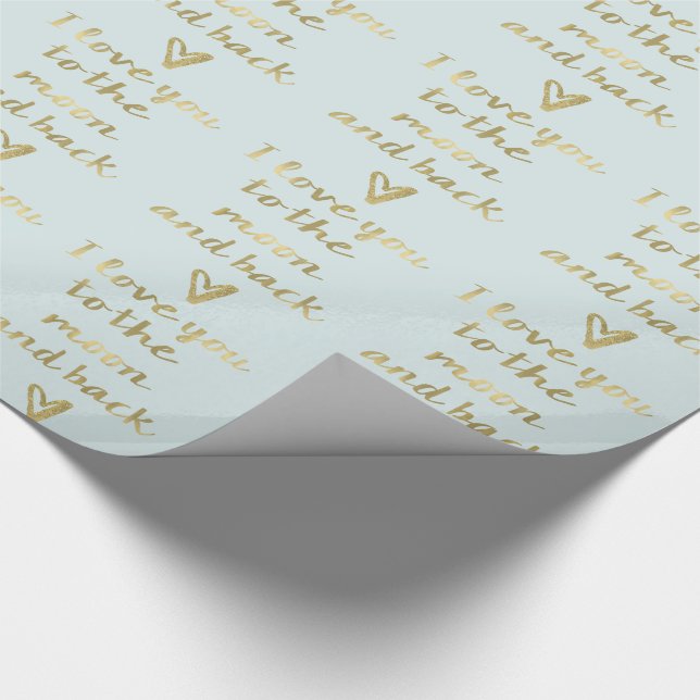 Papel De Regalo Ámele al oro de la luna (Esquina)