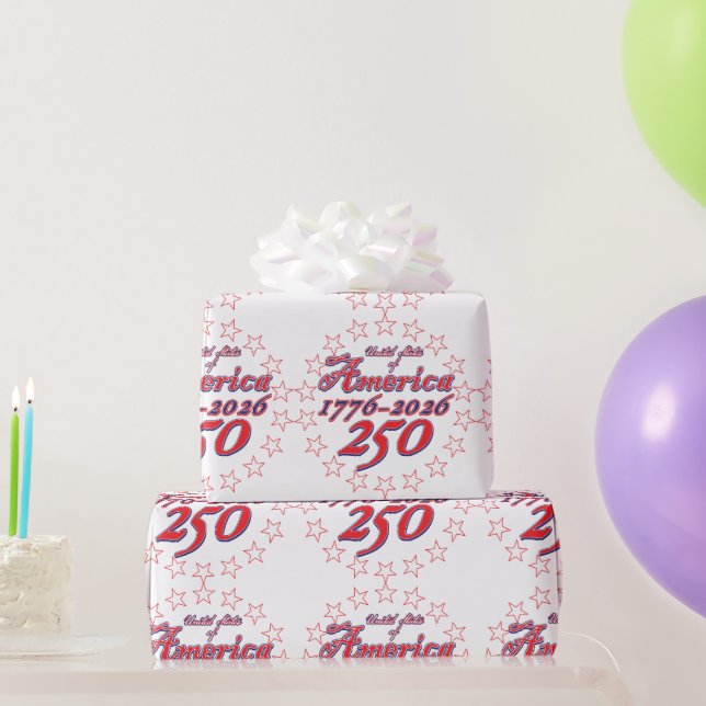 Papel De Regalo América 250 (Regalos de fiesta)