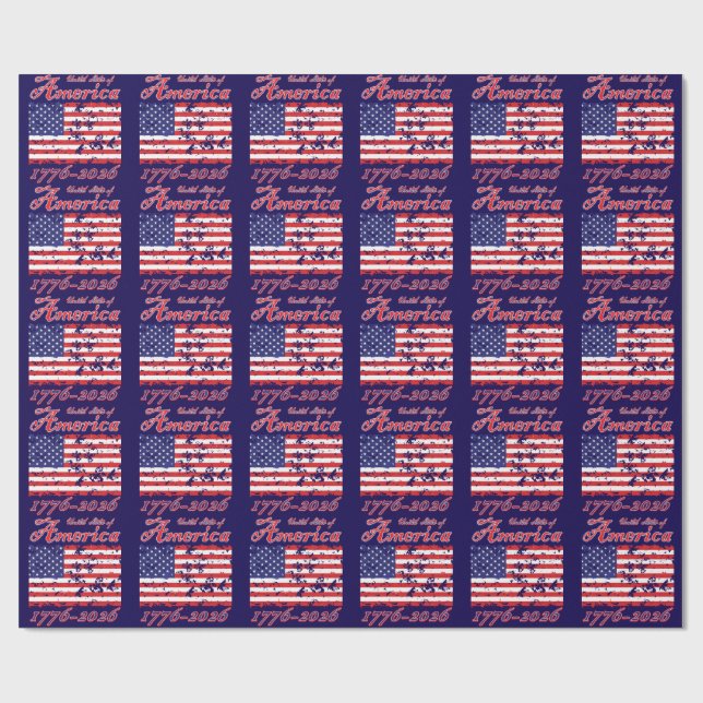 Papel De Regalo America 250 (Superficie plana)