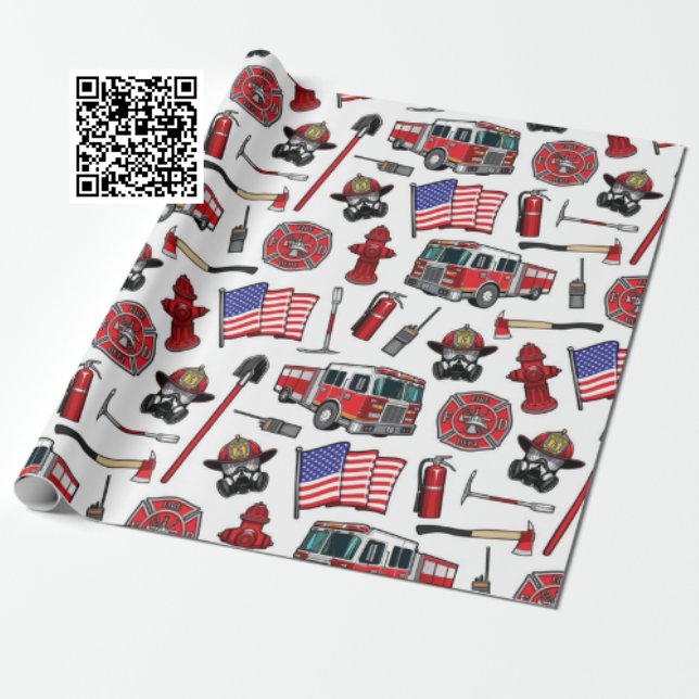 Papel De Regalo American Firefighting Pattern (Subido por el creador)