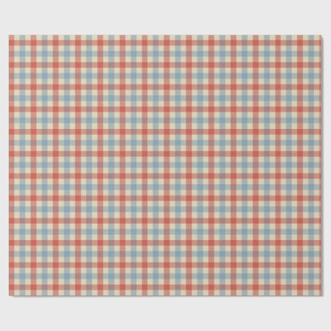 Papel De Regalo Americana Gingham (Superficie plana)