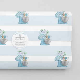 Papel De Regalo Amezadora Azul Home Bakery