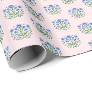 Papel De Regalo Amherst Estampa Floral sobre Rosa