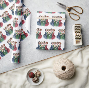 Papel De Regalo Amigas brindando con copas de vino