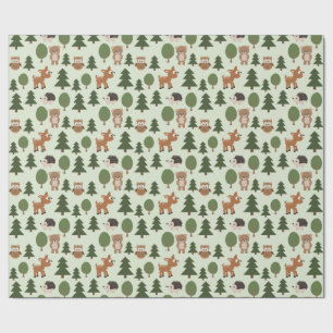 Papel De Regalo Amigos del bosque natural