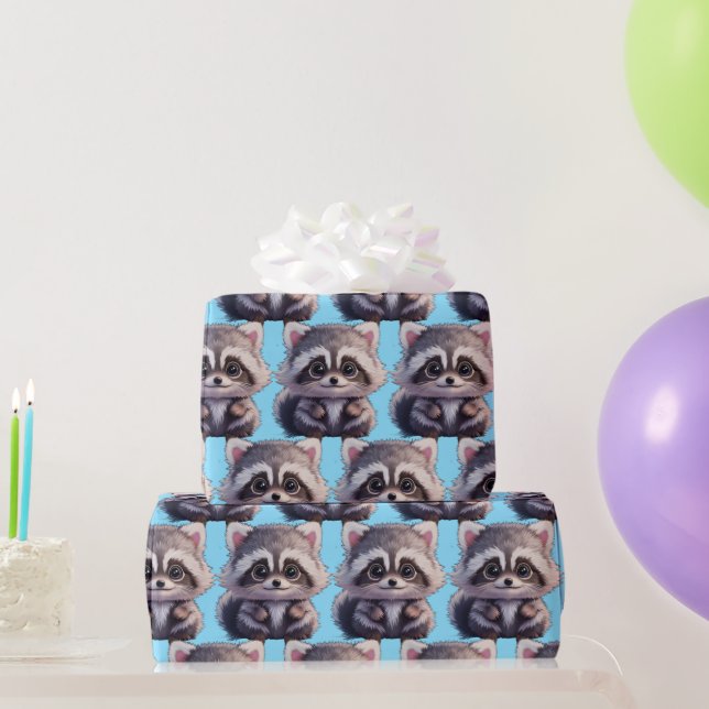 Papel De Regalo Amigos del bosque Raccoon (Regalos de fiesta)