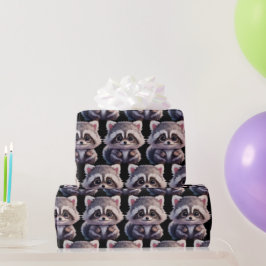 Papel De Regalo Amigos del bosque Raccoon