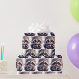 Papel De Regalo Amigos del bosque Raccoon