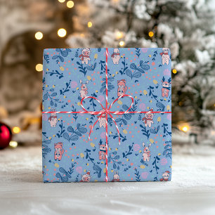Papel De Regalo Amigos Divertidos del Bosque Patrón del Bosque de 