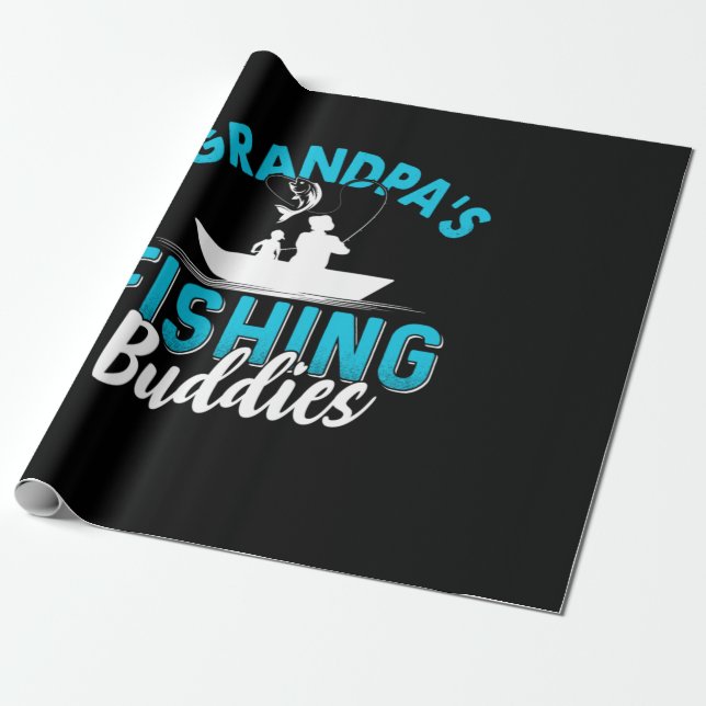 Papel De Regalo Amigos pescadores del abuelo (Desenrollado)