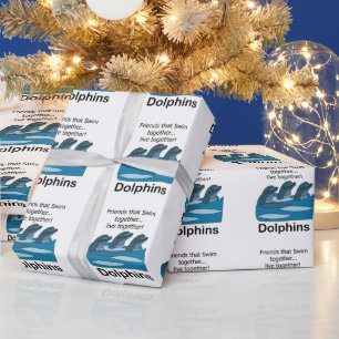 Papel De Regalo Amistad de delfines nadando juntos