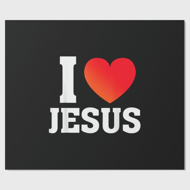 Papel De Regalo Amo a Jesús (Superficie plana)