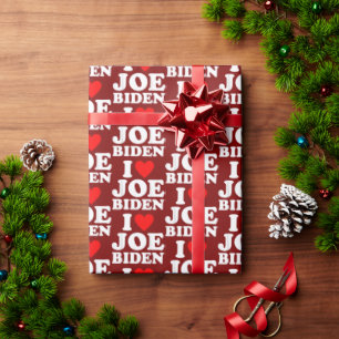 Papel De Regalo Amo a Joe Biden Joe Biden Heart Gift