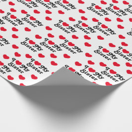 Papel De Regalo Amo a mi hermana