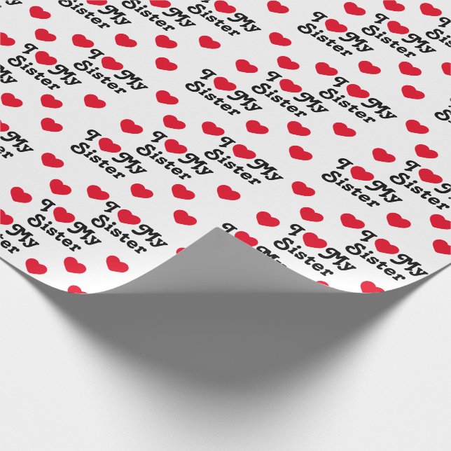 Papel De Regalo Amo a mi hermana (Esquina)