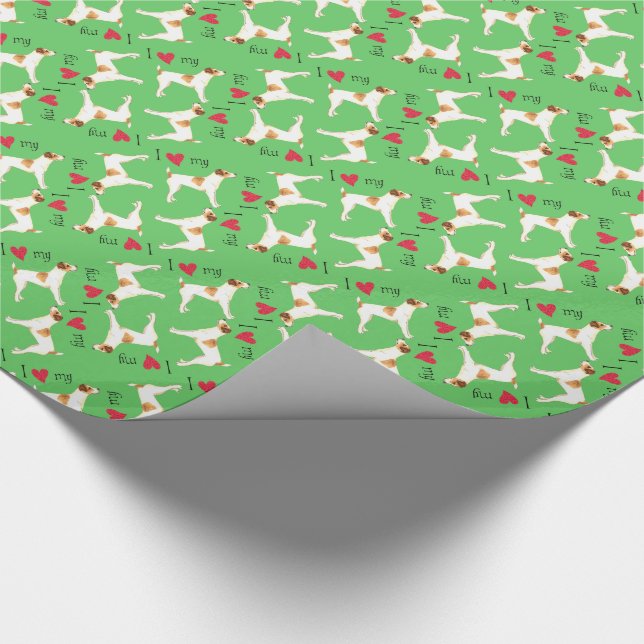 Papel De Regalo Amo a mi Jack Russell Terrier (Esquina)