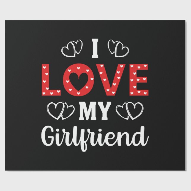 Papel De Regalo Amo a mi novia (Superficie plana)