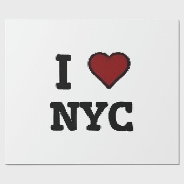 Papel De Regalo Amo a NYC corazón (Superficie plana)