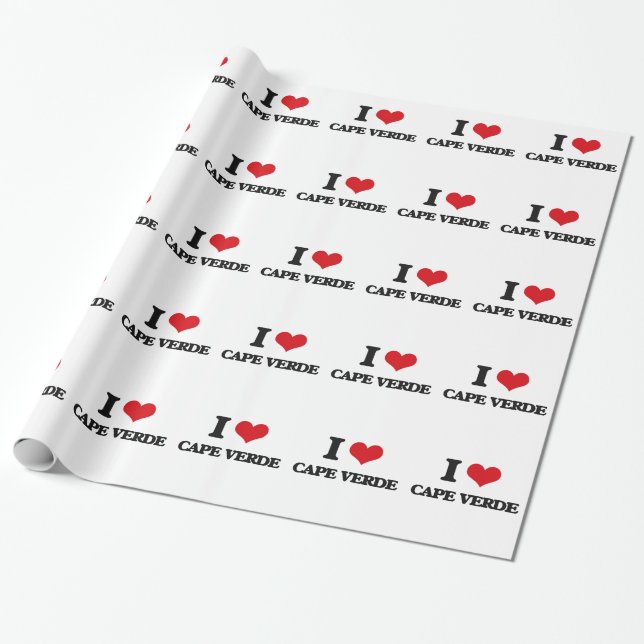 Papel De Regalo Amo Cabo Verde (Desenrollado)