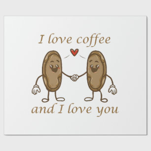 Papel De Regalo Amo el café y te amo