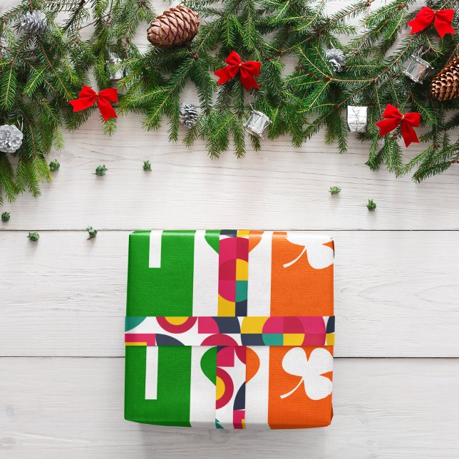 Papel De Regalo Amo Irlanda (irish festival birthday packing gift wrap,gift wrapping paper,return gift wrap paper,paper gift)