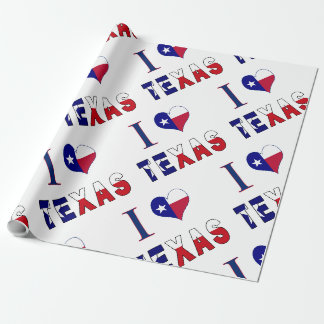 Papel De Regalo Amo la bandera de Texas