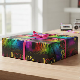 Papel De Regalo Amo los 80