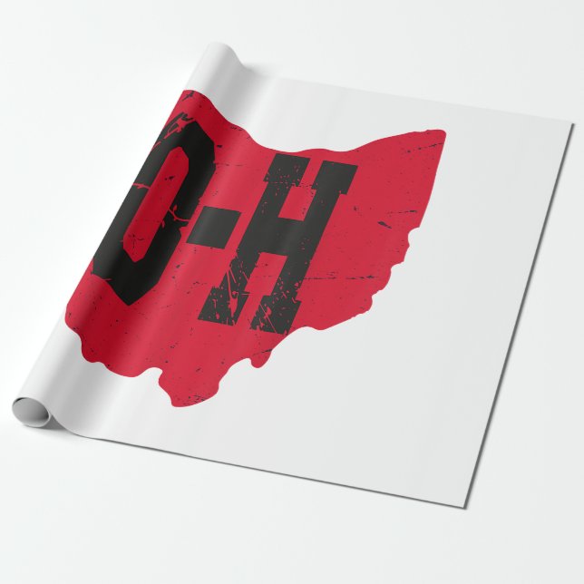Papel De Regalo Amo Mi Guión Hogar Ohio Buckeye State (Desenrollado)
