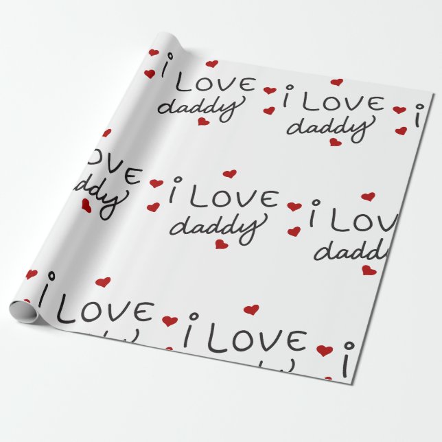 Papel De Regalo Amo Papi (Desenrollado)