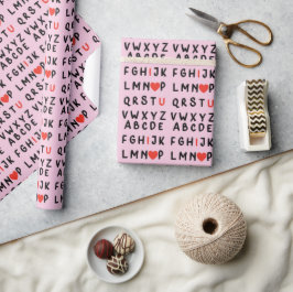 Papel De Regalo Amor alfabético