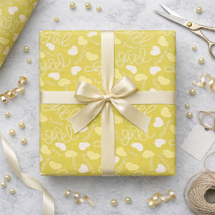 Papel De Regalo Amor Amarillo Limón