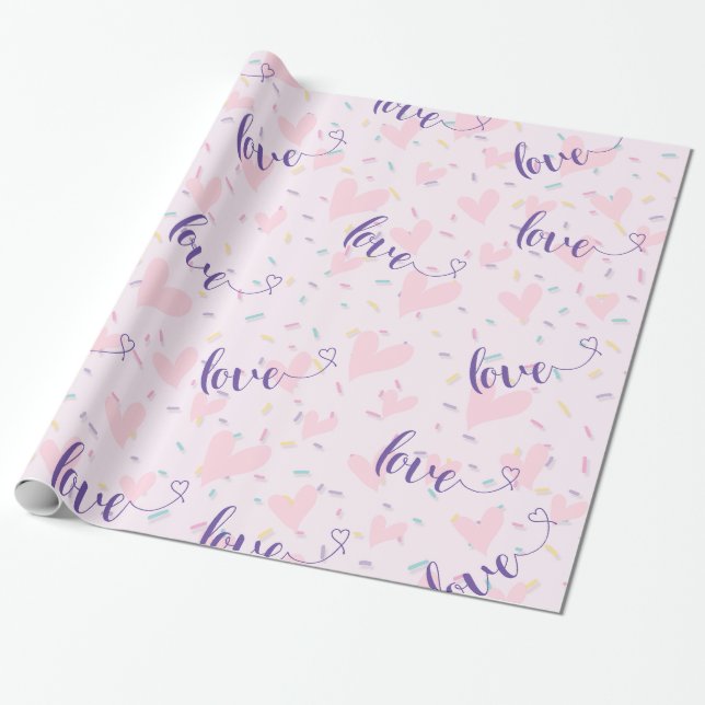 Papel De Regalo Amor amoroso y amor amoroso (Desenrollado)